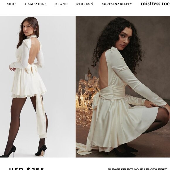 HOUSE OF CB Aryana Ivory Bow Mini Dress NWOT size XS - Picture 15 of 16